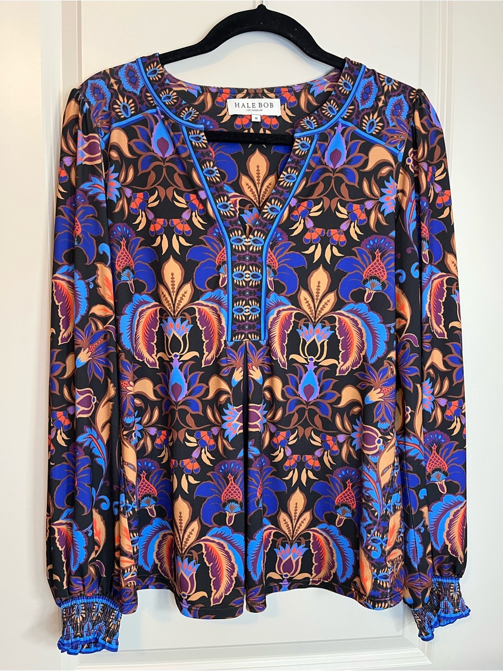 Hale Bob Long Sleeve Pullover Top / Blouse Size Medium